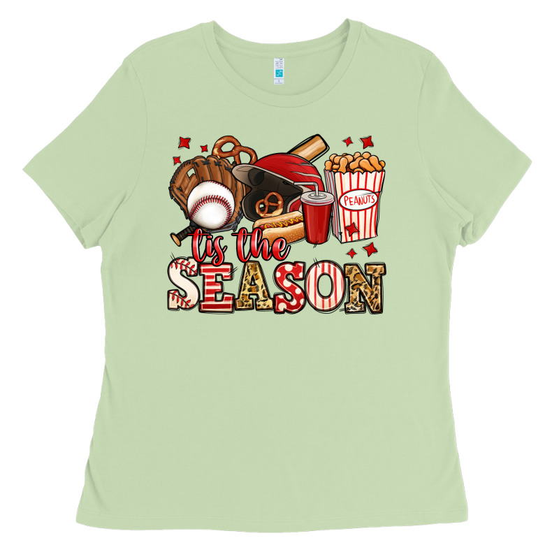 Tis The Season Baseball Ladies Tee by Jasminsmagicworld | Teevron