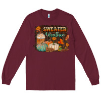 Burgundy sweater weather Long Sleeve Tee - BundleAndBundleShop