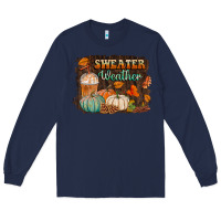 Navy sweater weather Long Sleeve Tee - BundleAndBundleShop