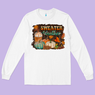 Sweater Weather Long Sleeve Tee Designed By Bundleandbundleshop