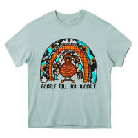 Gobble Till You Wobble Rainbow Heavy Core Tee | Teevron