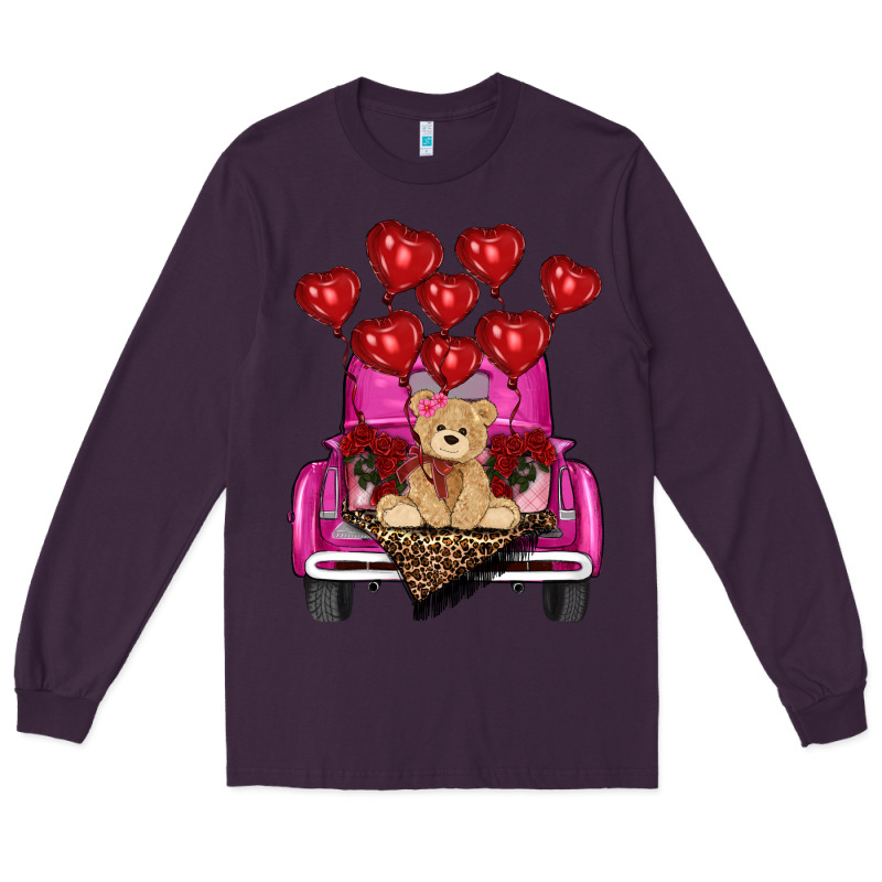 Valentines Day Tedybear Truck Long Sleeve Tee by RanaPortraitStore | Teevron