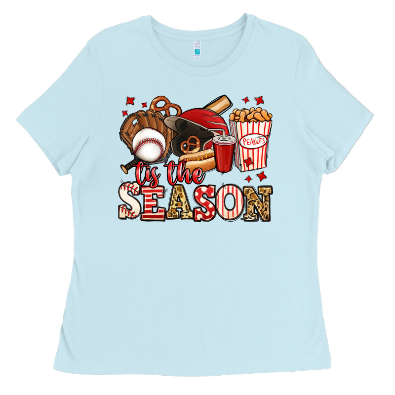 Tis The Season Baseball Ladies Tee by Jasminsmagicworld | Teevron