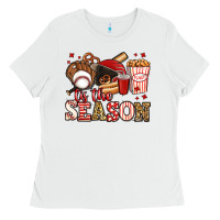 White tis the season baseball Ladies Tee - Jasminsmagicworld