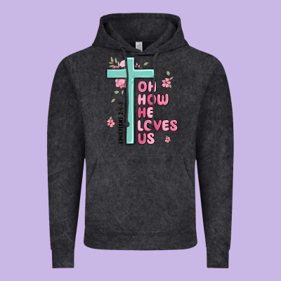 Oh How He Loves Us Ephesians 2 4 8 Vintage Hoodie Designed By Maliassmallbusiness
