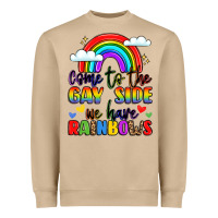 Mushroom come to the gay side we have rainbows Heavyweight Sweatshirt - LillyAllenDesigns