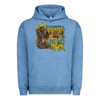Pigment Pebble Blue Blame It All On My Boots Urban Hoodie - FaDigitalArtStudio