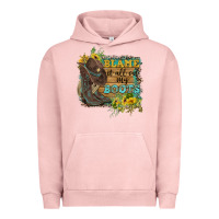 Pigment Salmon Blame It All On My Boots Urban Hoodie - FaDigitalArtStudio