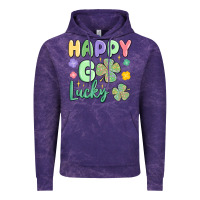 Cloud Purple happy go lucky Vintage Hoodie - MaliasSmallBusiness