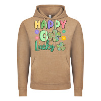 Vintage Coffee happy go lucky Vintage Hoodie - MaliasSmallBusiness