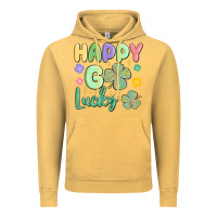 Vintage Mustard happy go lucky Vintage Hoodie - MaliasSmallBusiness