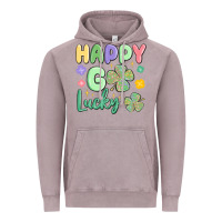 Vintage Zinc happy go lucky Vintage Hoodie - MaliasSmallBusiness