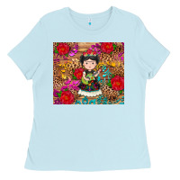 Baby Blue Mexican girl Ladies Tee - RanaPortraitStore
