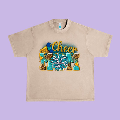 Cheer Mom Urban Heavy Tee Designed By Nancycooperartshop