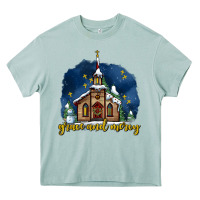 Arona Christmas church and snow grace and mercy Heavy Core Tee - AdoDesignShop