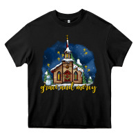 Black Christmas church and snow grace and mercy Heavy Core Tee - AdoDesignShop