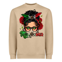 Mushroom mexicana woman messy bun Heavyweight Sweatshirt - LillyAllenDesigns
