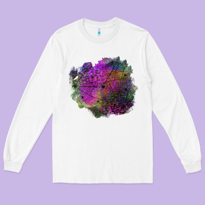 Halloween Spider Web For Patches Long Sleeve Tee Designed By Bundleandbundleshop
