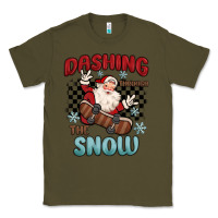 Army Green dashing through the snow Classic Tee - MaliasSmallBusiness