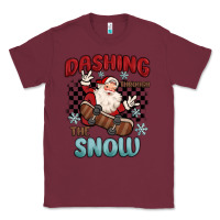 Burgundy dashing through the snow Classic Tee - MaliasSmallBusiness