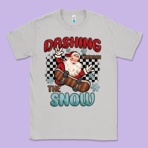 Dashing Through The Snow Classic Tee Designed By Maliassmallbusiness