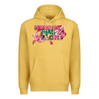 Antique Gold nobody fights alone cancer awareness Premium Hoodie - CowGirlArtShop