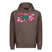 Coffee nobody fights alone cancer awareness Premium Hoodie - CowGirlArtShop