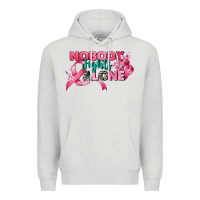 Dove Grey nobody fights alone cancer awareness Premium Hoodie - CowGirlArtShop