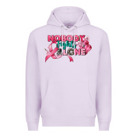 Lilac nobody fights alone cancer awareness Premium Hoodie - CowGirlArtShop