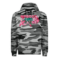 Slate Camo nobody fights alone cancer awareness Premium Hoodie - CowGirlArtShop