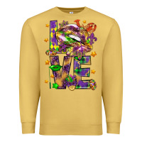 Antique Gold Mardi Gras love lips Premium Sweatshirt - HowdyJamesFarm
