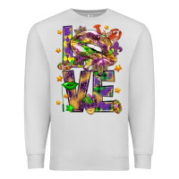 Dove Grey Mardi Gras love lips Premium Sweatshirt - HowdyJamesFarm