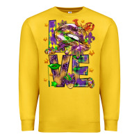 Lemon Mardi Gras love lips Premium Sweatshirt - HowdyJamesFarm