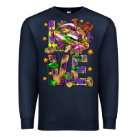 Navy Mardi Gras love lips Premium Sweatshirt - HowdyJamesFarm