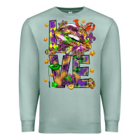 Seafoam Mardi Gras love lips Premium Sweatshirt - HowdyJamesFarm