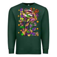 Sports Green Mardi Gras love lips Premium Sweatshirt - HowdyJamesFarm