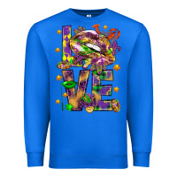 True Royal Mardi Gras love lips Premium Sweatshirt - HowdyJamesFarm