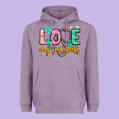 Love My Patients Heavyweight Hoodie Designed By Cowgirlartshop