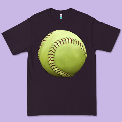 Softball Ball Premium Tee Designed By Jahusdesignshop