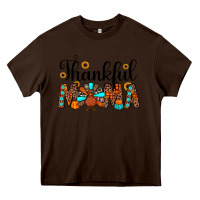 Chocolate Brown thankful mama Heavy Core Tee - JahusDesignShop
