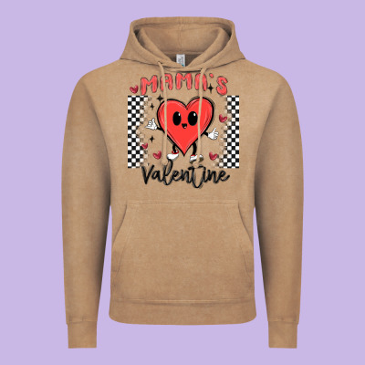 Mama's Valentine Vintage Hoodie Designed By Maliassmallbusiness