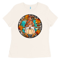 Bone fall gnomes round earrings Ladies Tee - Artiststas