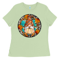 Matcha fall gnomes round earrings Ladies Tee - Artiststas