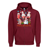Burgundy merry christmas wine glasses Zipper Hoodie - texasbilliewilder