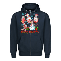 Navy merry christmas wine glasses Zipper Hoodie - texasbilliewilder