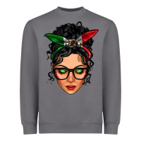 Storm mexican latina girl messy bun Heavyweight Sweatshirt - LillyAllenDesigns