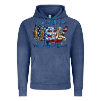 Vintage Denim land of the free home of the brave american flag background Vintage Hoodie - Jasminsmagicworld