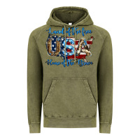 Vintage Olive land of the free home of the brave american flag background Vintage Hoodie - Jasminsmagicworld
