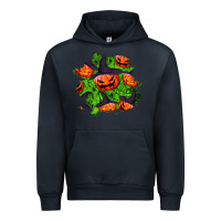 Navy halloween pumpkin patch Urban Hoodie - BundleAndBundleShop