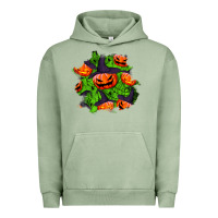 Pigment Oil Green halloween pumpkin patch Urban Hoodie - BundleAndBundleShop